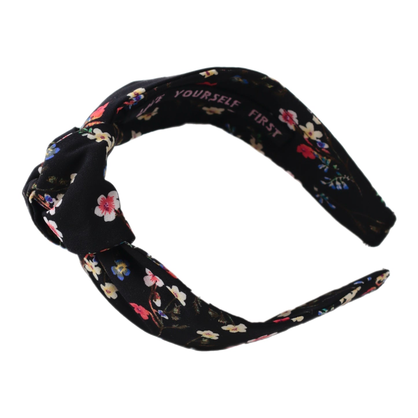 Black Mini Floral Knot Headband