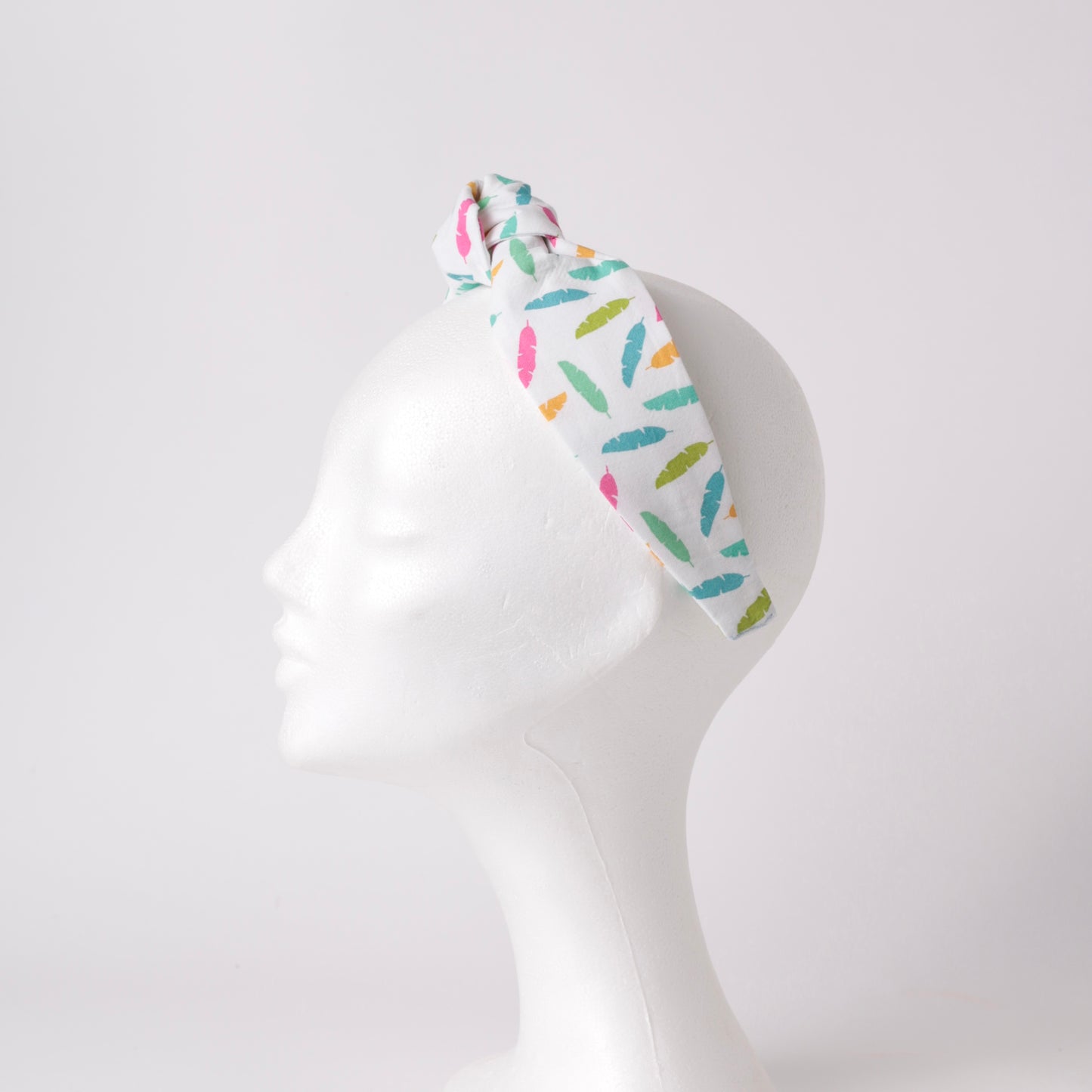 White and colourful Knot Headband