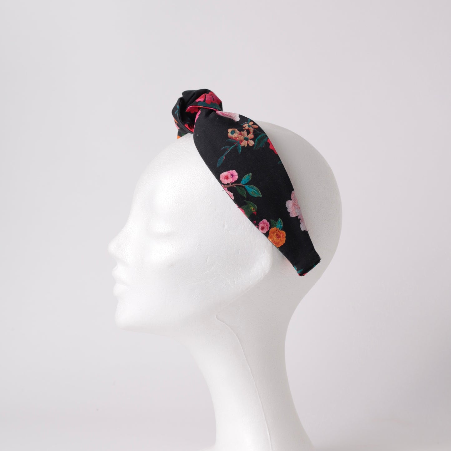 Black Floral Knot Headband