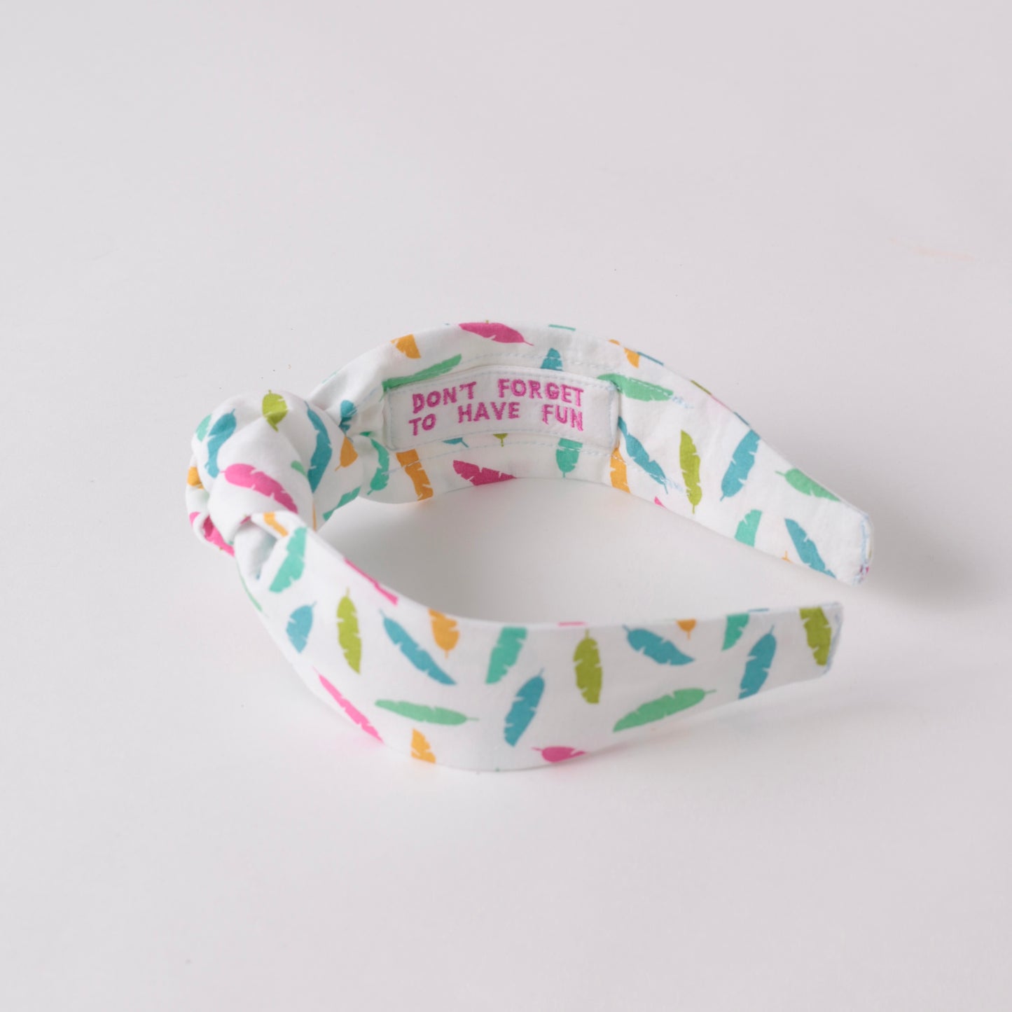 White and colourful Knot Headband