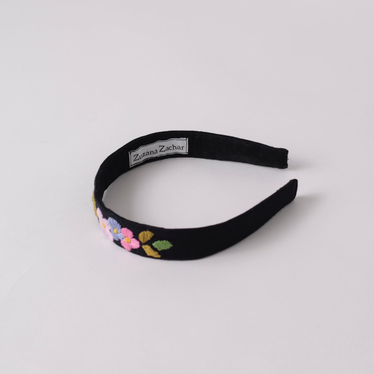 Black hand embroidered Headband
