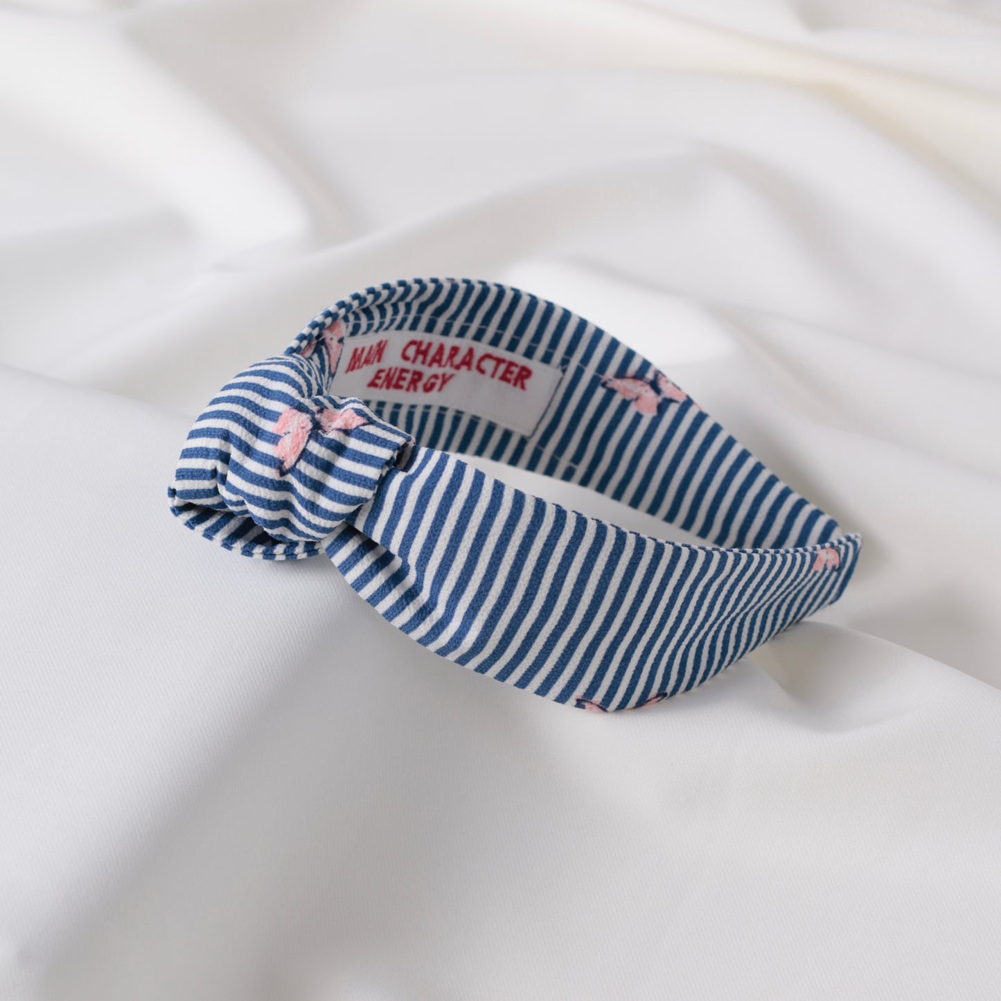 Blue-White Stripes Knot Headband