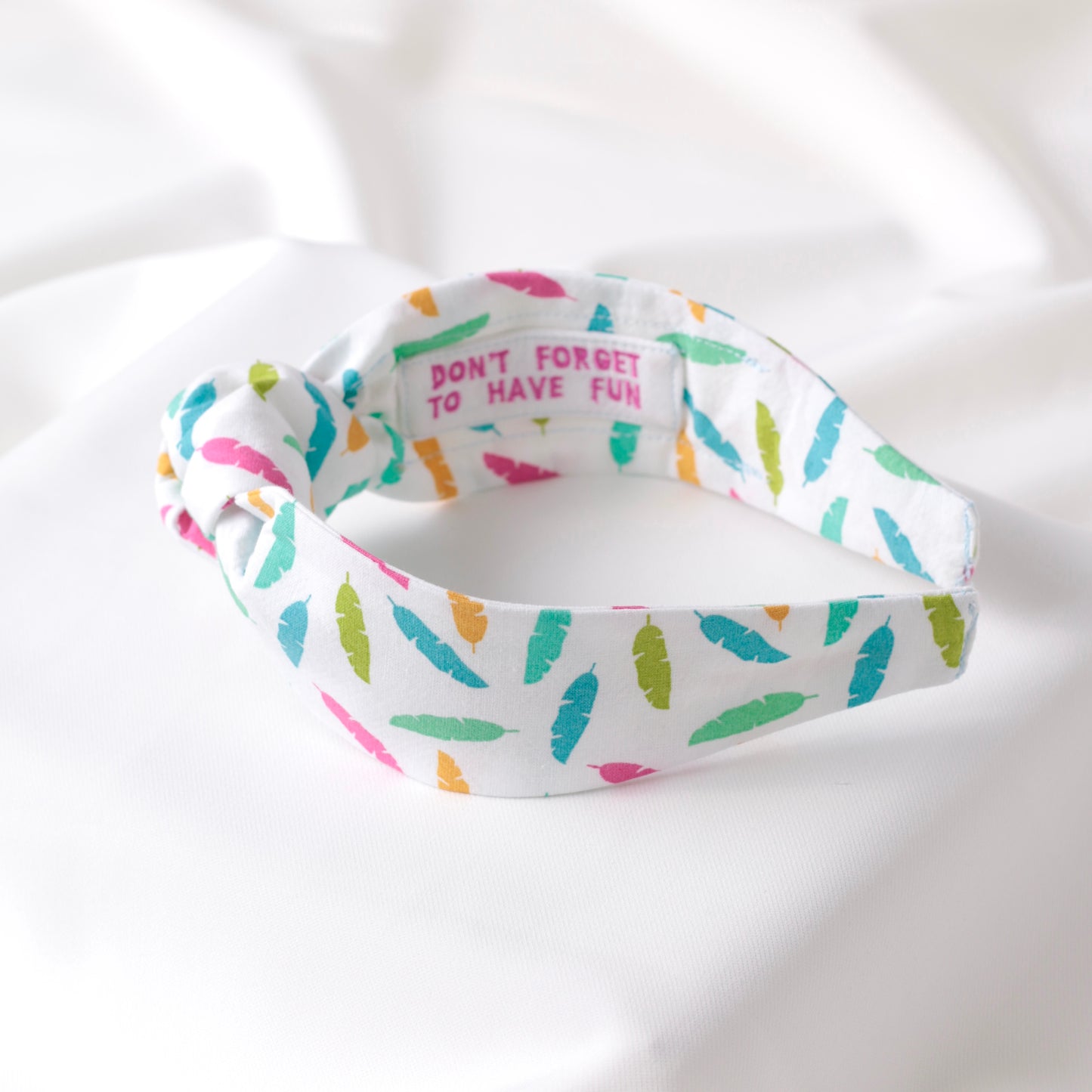 White and colourful Knot Headband