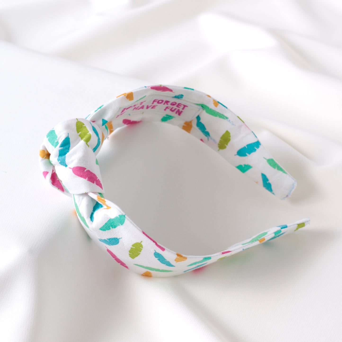 White and colourful Knot Headband