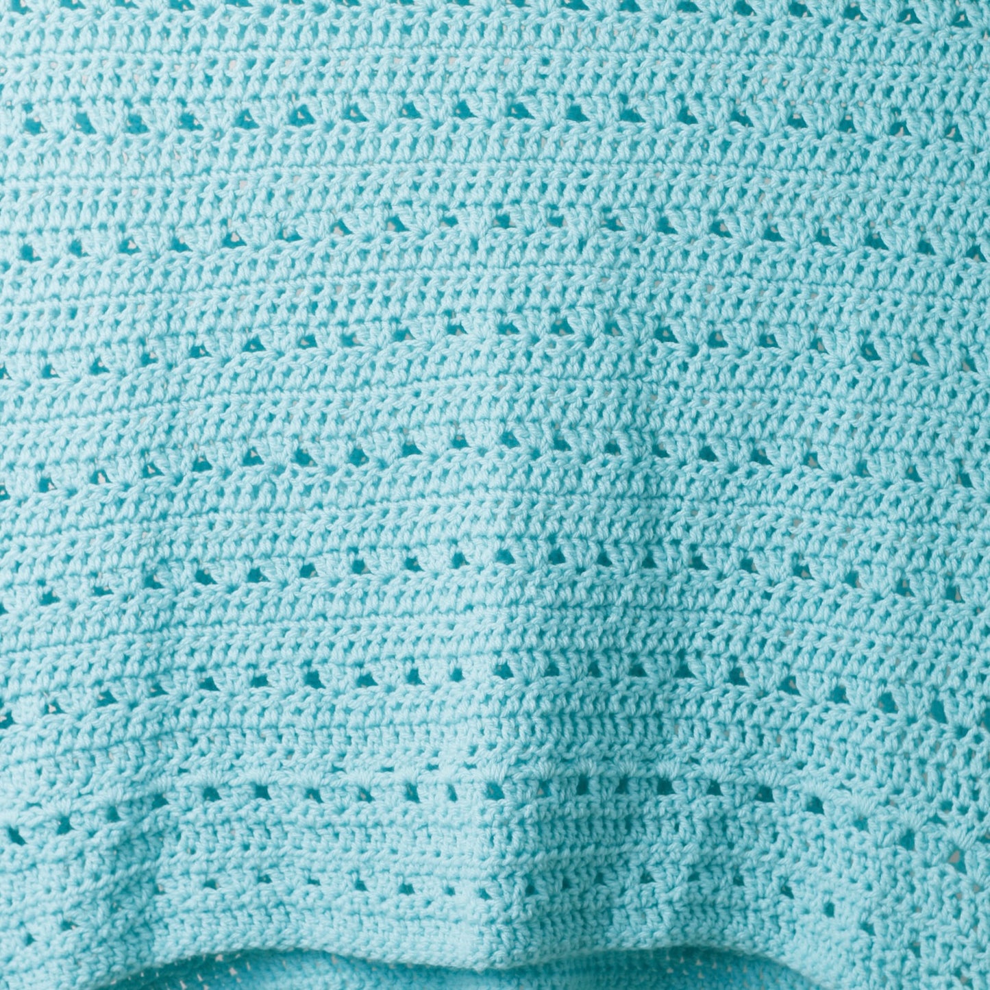 Turquoise Crochet Blanket