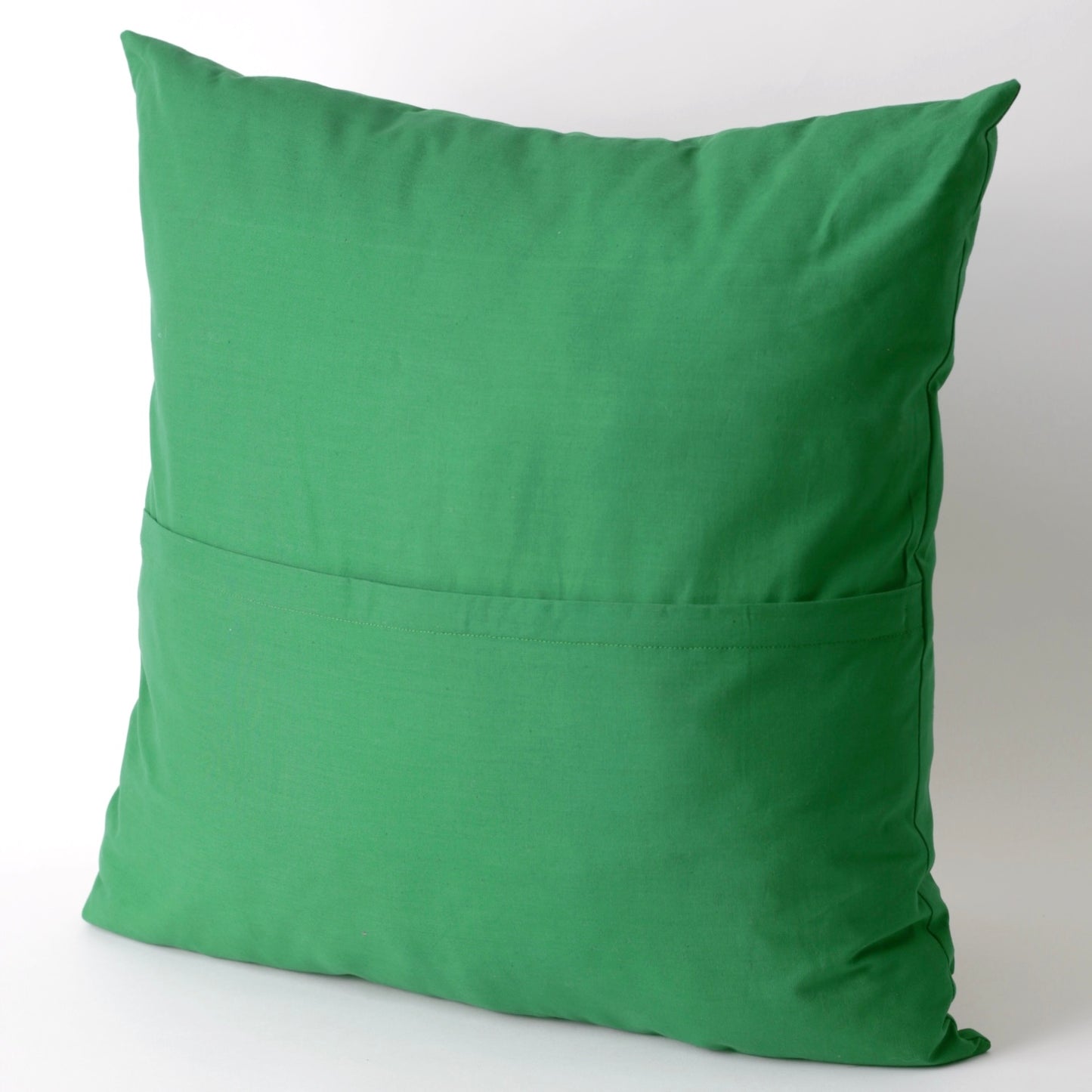 Green Embroidered rectangle cotton cushion