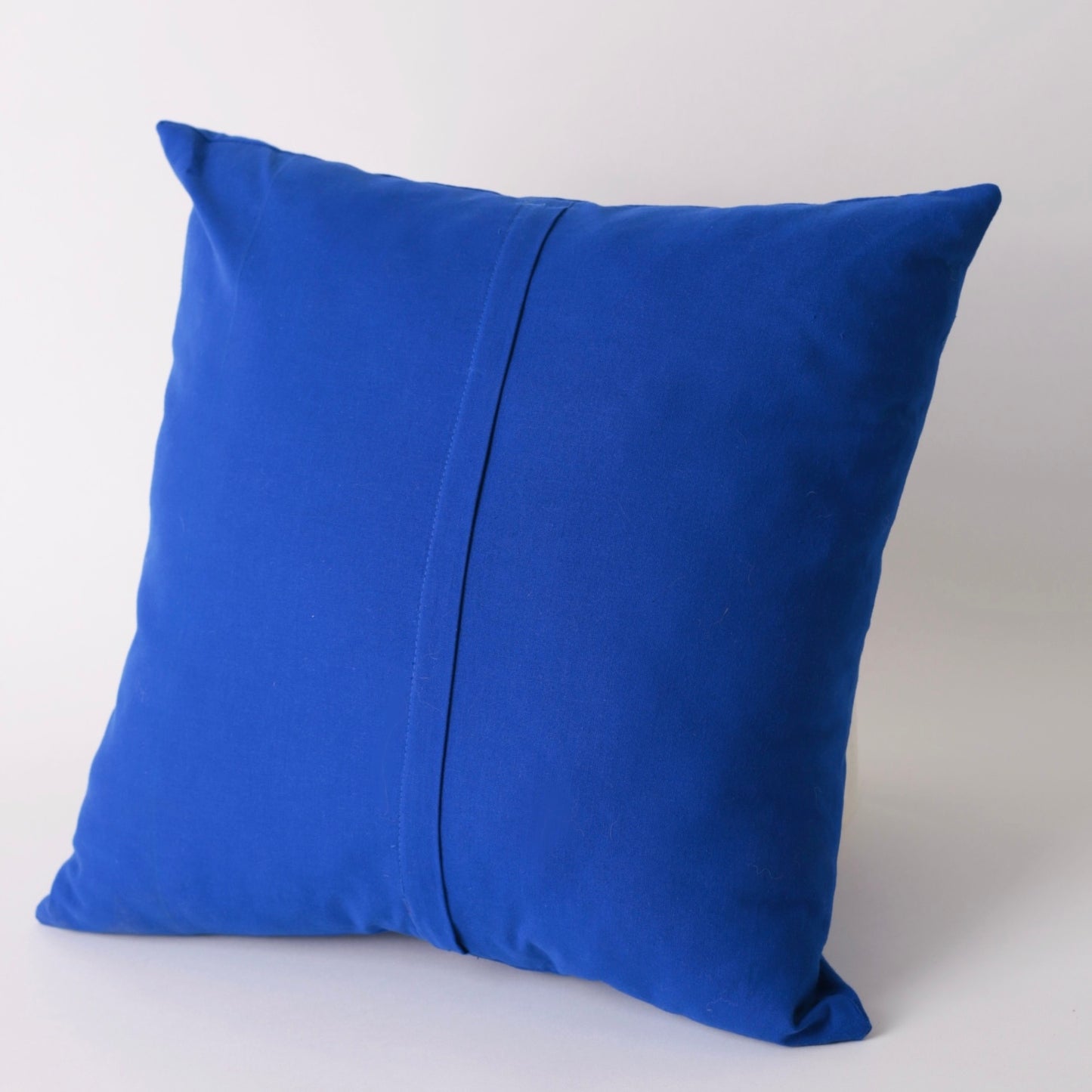 Blue Embroidered rectangle cotton cushion