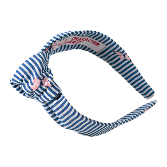 Blue-White Stripes Knot Headband