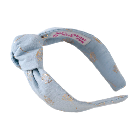 Light Blue Knot Headband