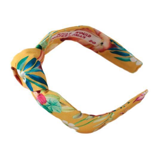 Yellow Floral Knot Headband