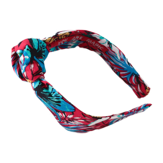 Red Pattern Knot Headband