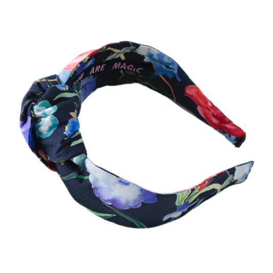 Blue Colourful Knot Headband