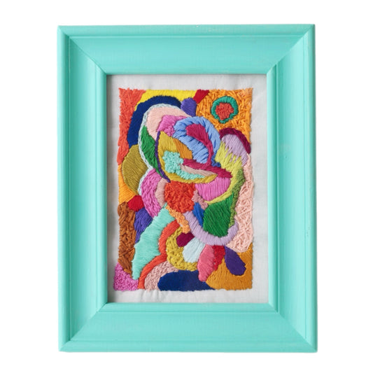 Embroidered framed picture