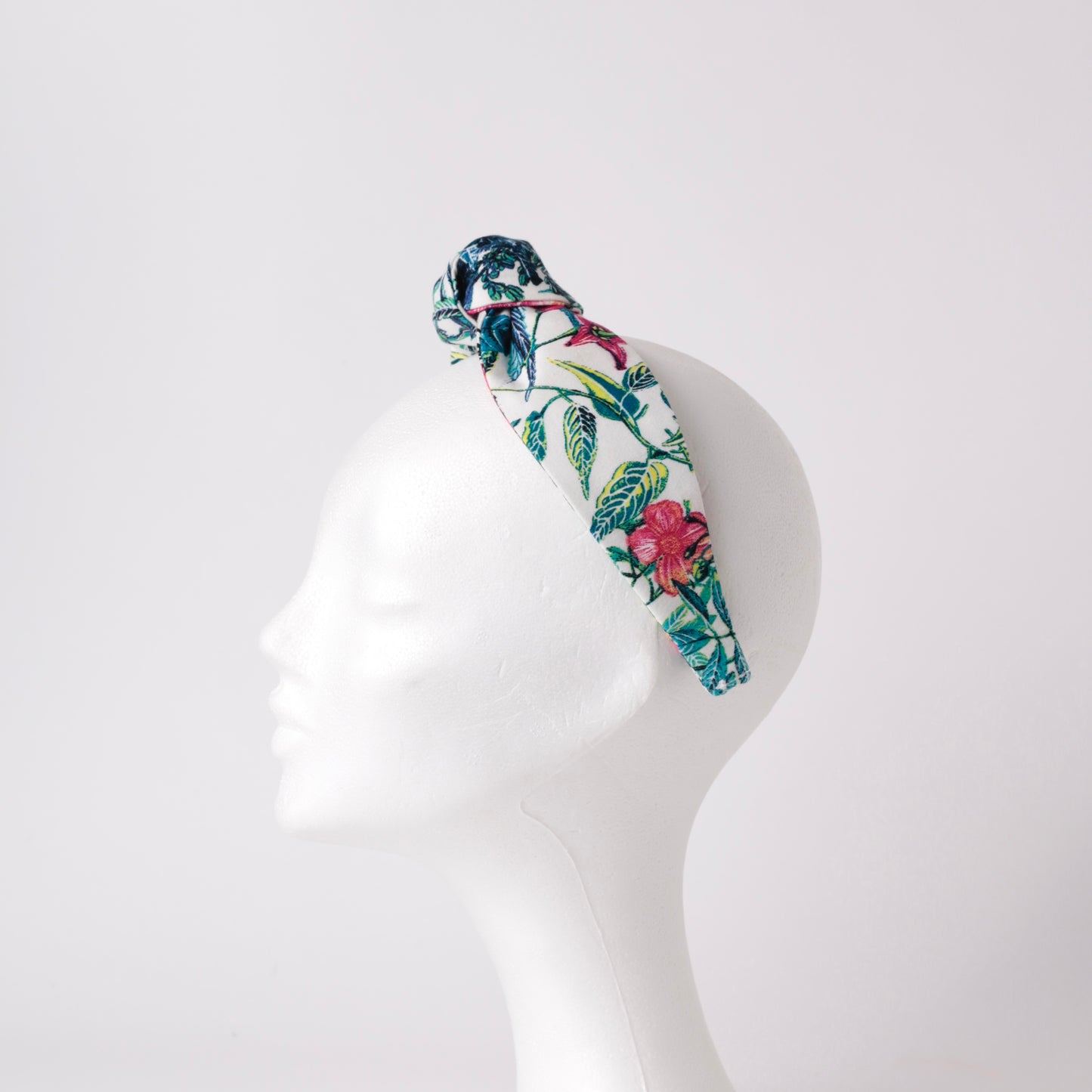 White Floral Knot Headband