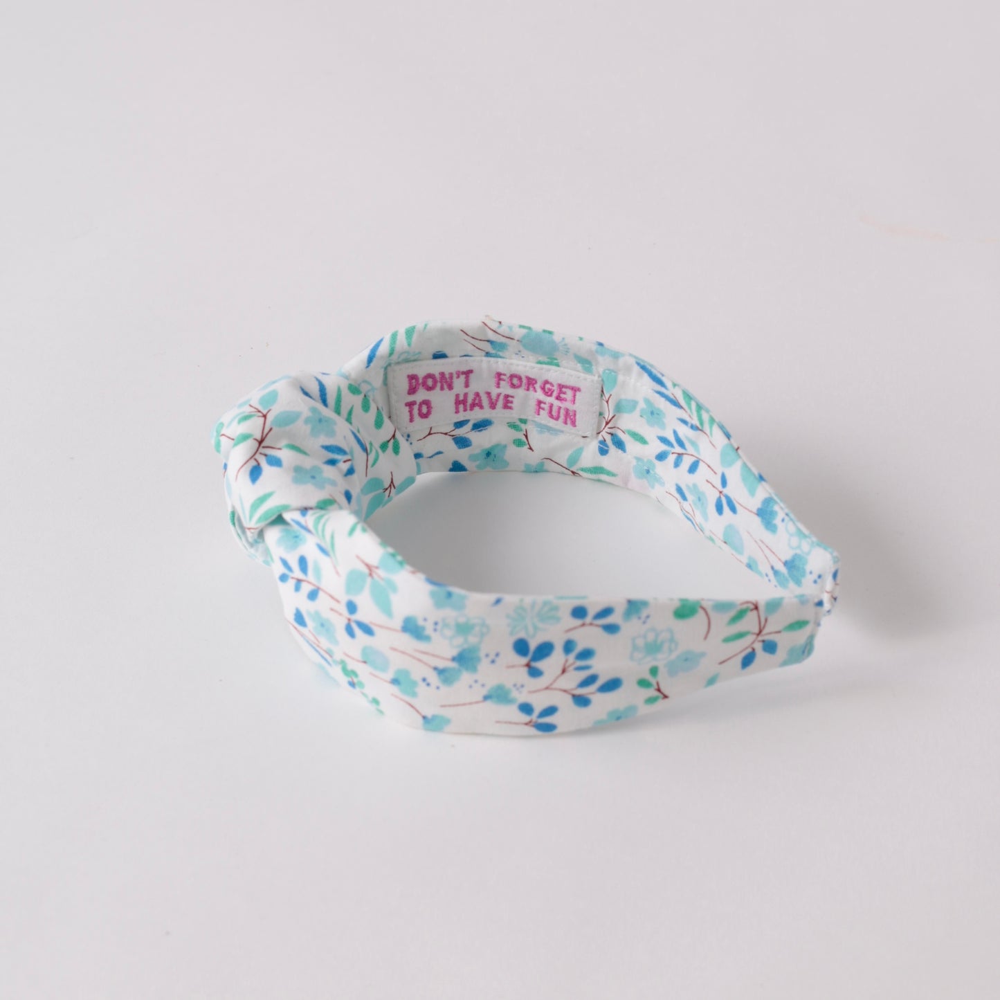 White and turquoise Knot Headband