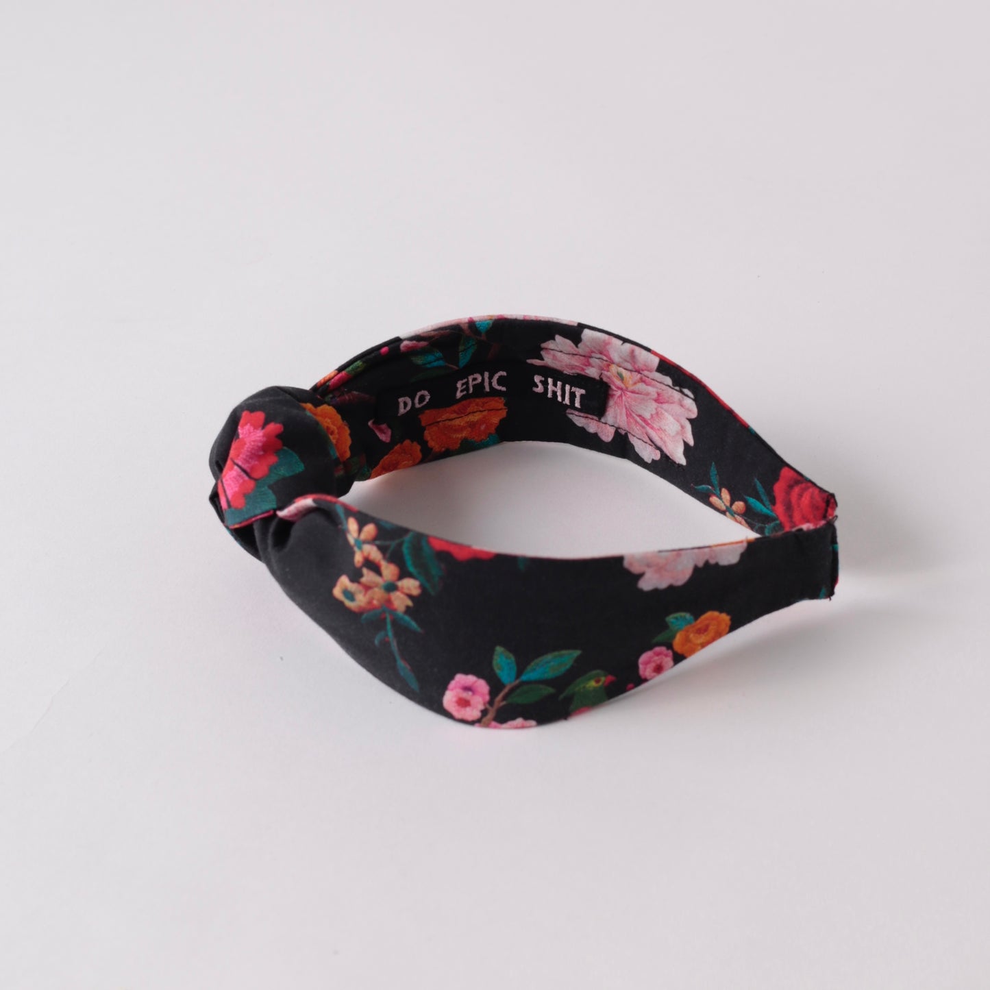 Black Floral Knot Headband