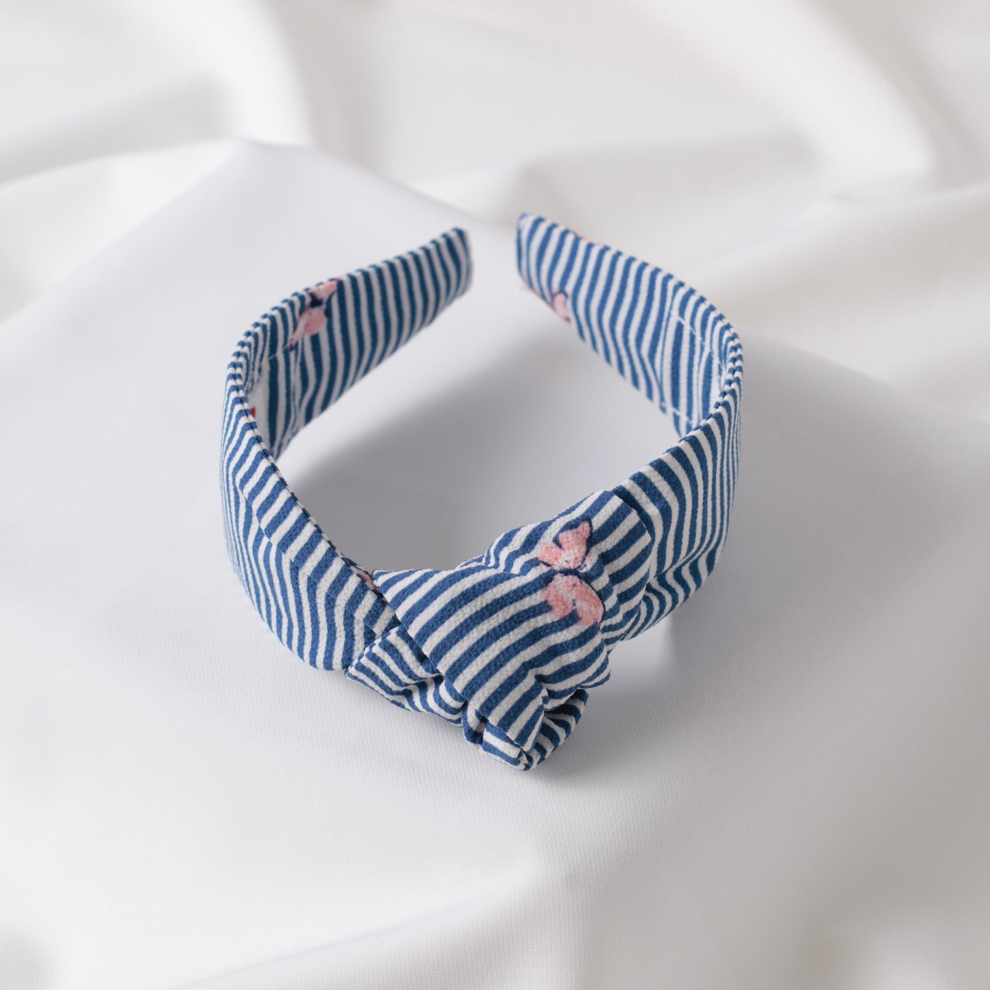 Blue-White Stripes Knot Headband
