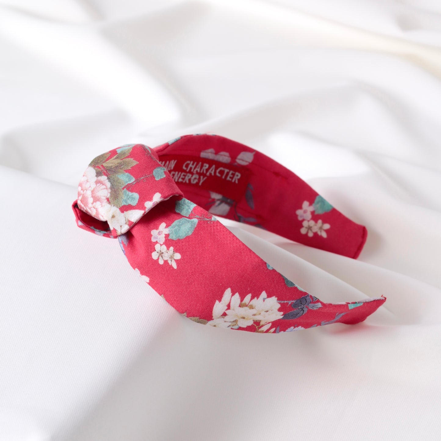 Red Floral Knot Headband