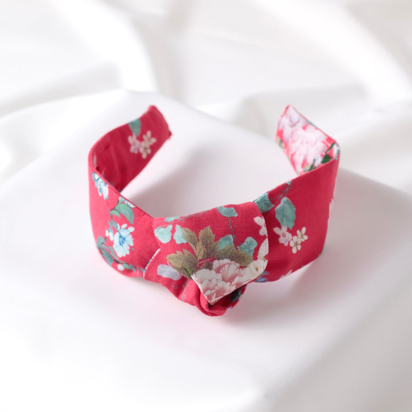 Red Floral Knot Headband