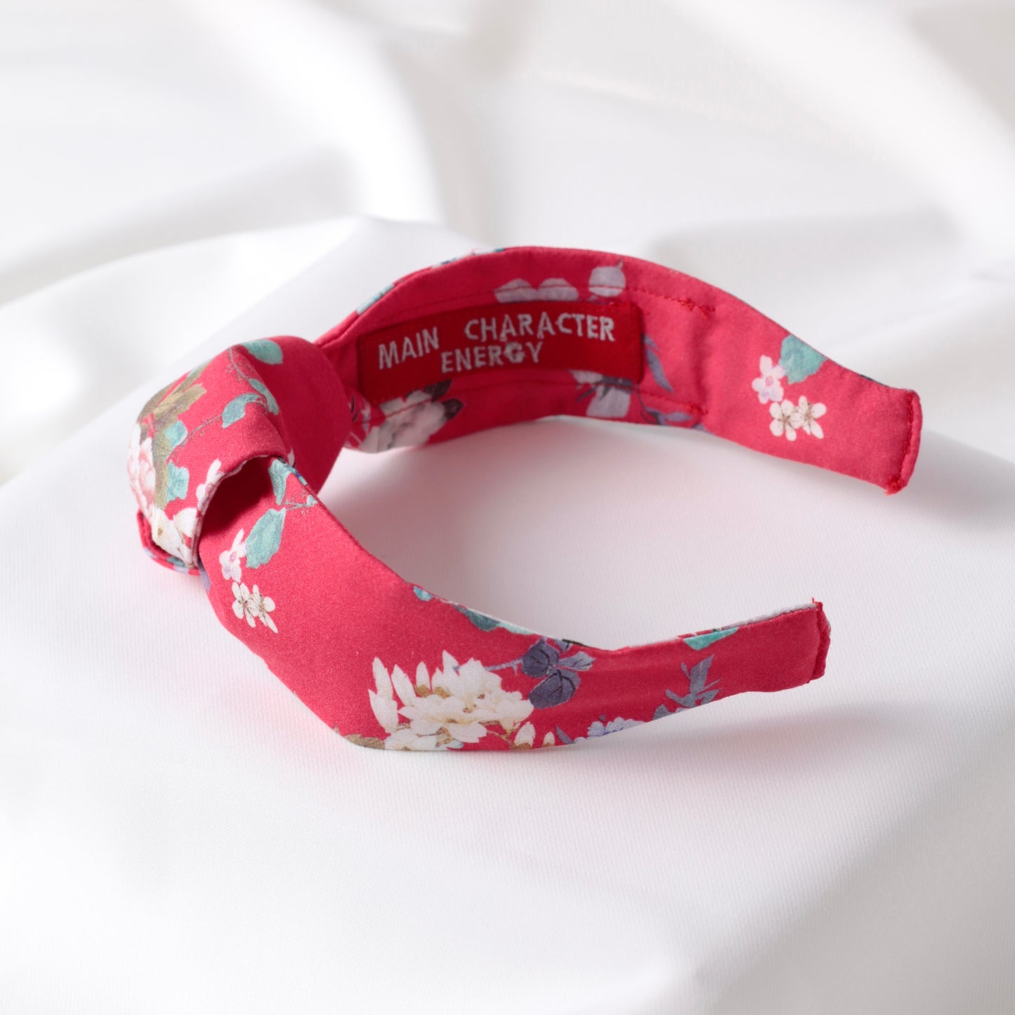 Red Floral Knot Headband