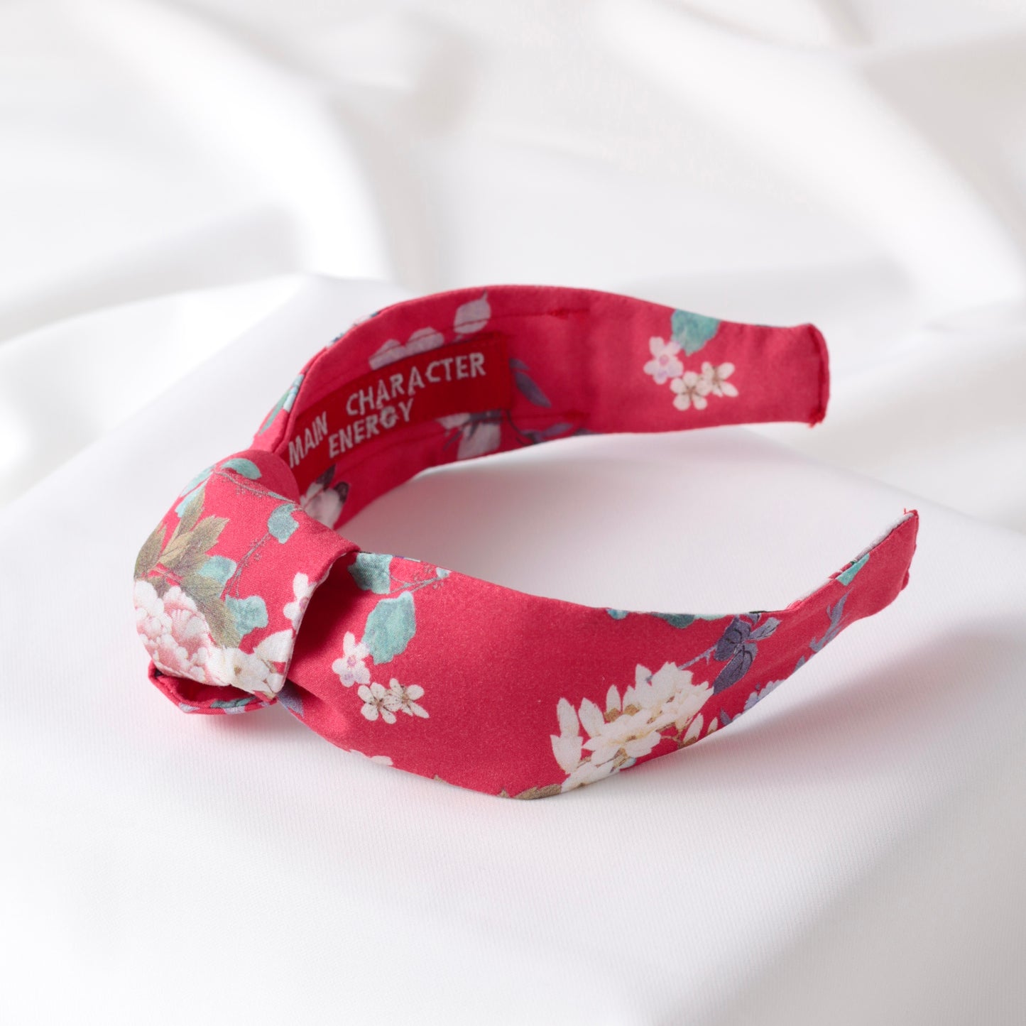 Red Floral Knot Headband