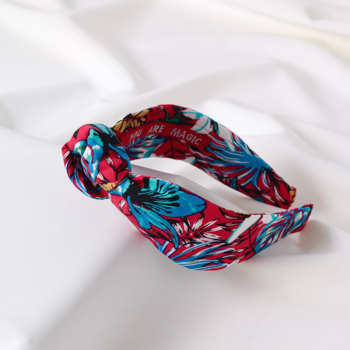 Red Pattern Knot Headband